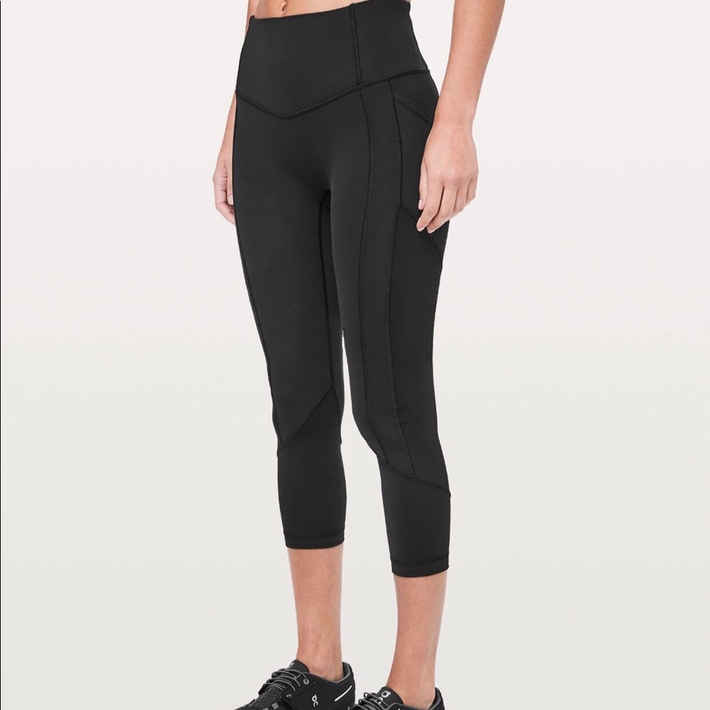Lululemon All the right places crop black size 6
